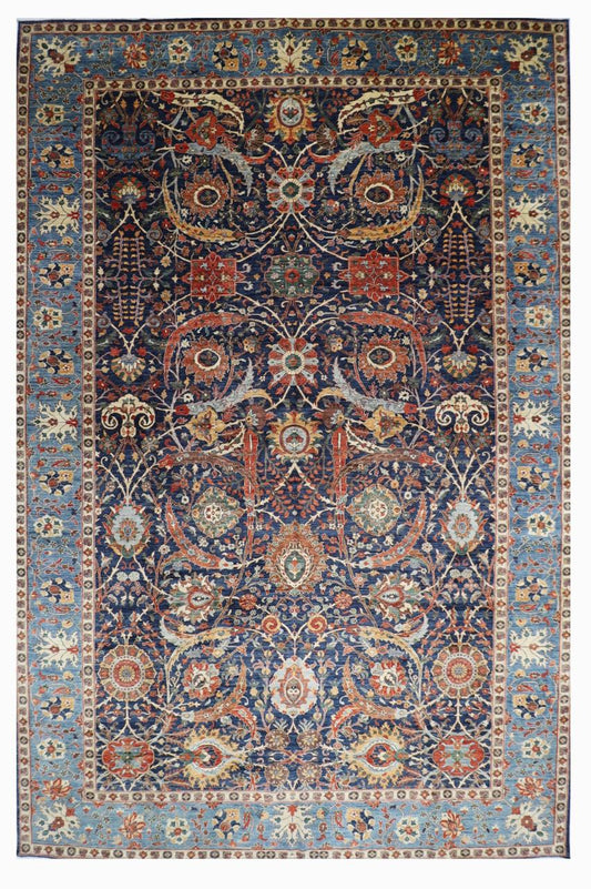 372 x 545 cm | Clark Sickle Leaf Area Rug Afghan Hand Knotted Veg Dye Wool carpet