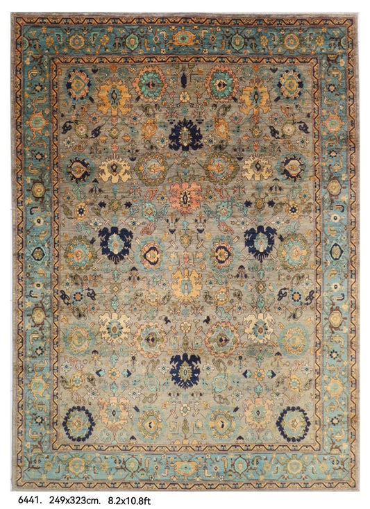 249 x 323 cm | Serapi Design Hand Knotted veg Dye Wool Afghan Carpet
