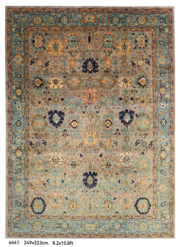 249 x 323 cm | Serapi Design Hand Knotted veg Dye Wool Afghan Carpet