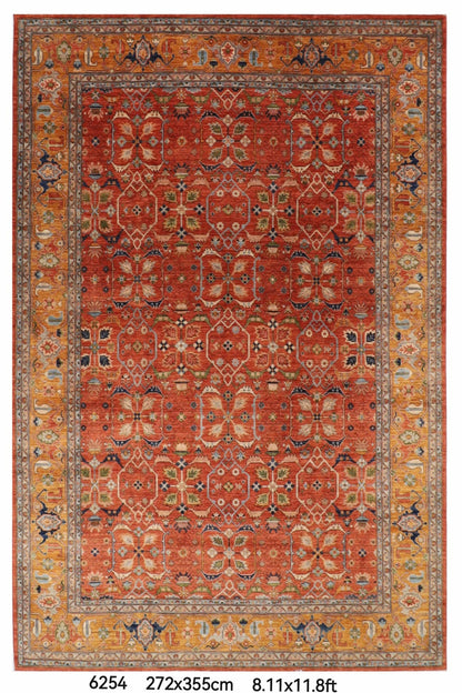 272 x 355 cm | Orange Afghan Veg Dye Wool carpet
