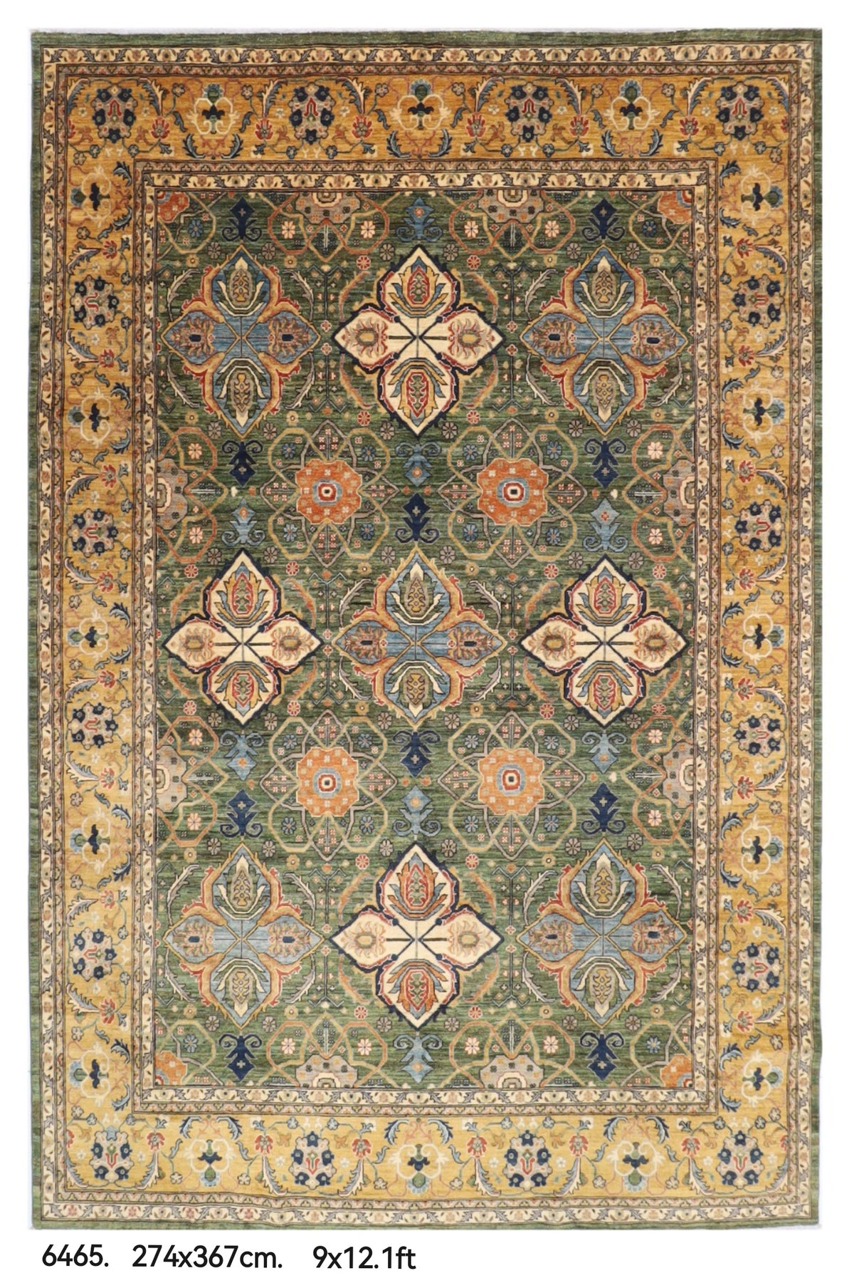 245 × 301 سم | سجادة أفغانية بتصميم كايروس منسوجة يدوياً من صوف مصبوغ طبيعياً