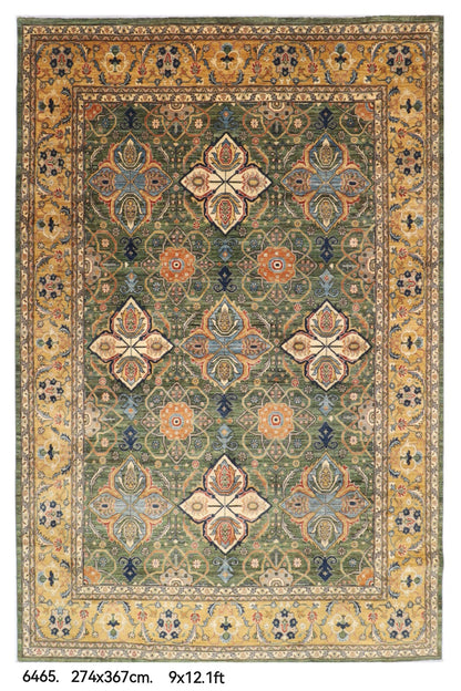245 × 301 سم | سجادة أفغانية بتصميم كايروس منسوجة يدوياً من صوف مصبوغ طبيعياً