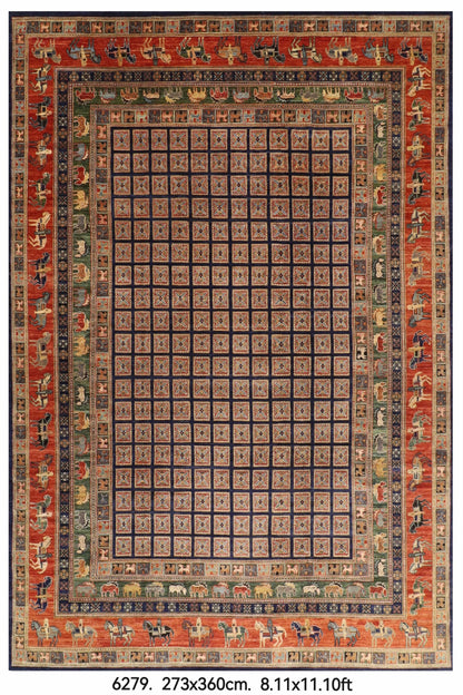 273 x 360 cm | Pazyryk Afghan Veg Dye Wool carpet