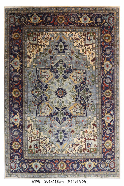 301 x 418 cm | Geometric Afghan Veg Dye Wool carpet