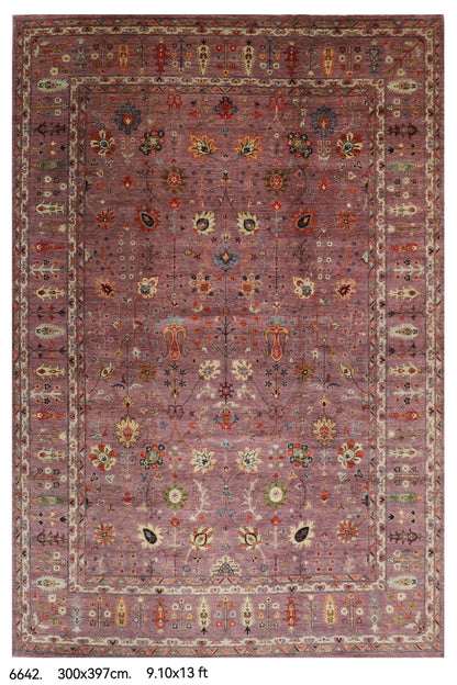 300 x 397 cm | purple pineapple handmade rug