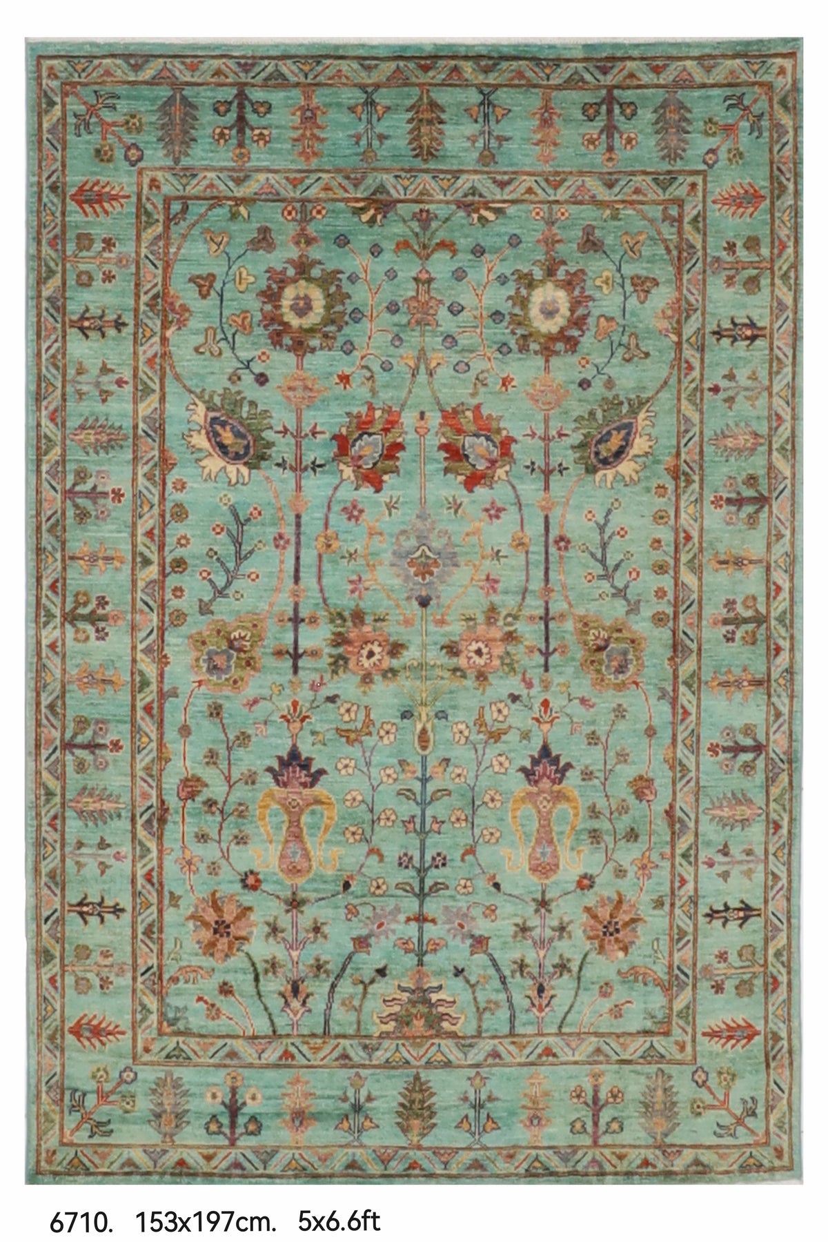 153 x 197 cm | Sultani Hand Knotted Wool Afghan Carpet