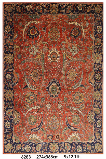 274 x 368 cm | Sickle Leaf Afghan Veg Dye Wool carpet