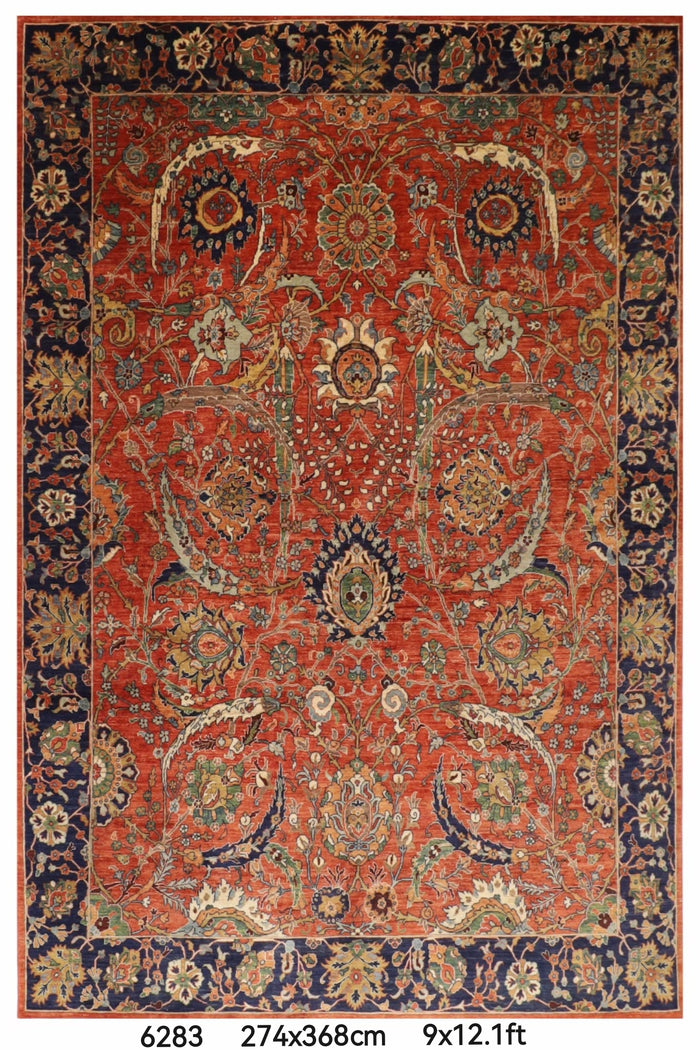 274 x 368 cm | Sickle Leaf Afghan Veg Dye Wool carpet