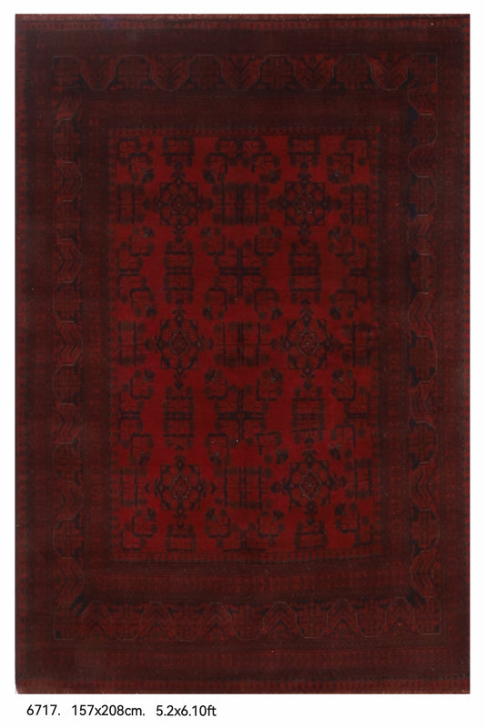 245 x 301 cm | Alfombra afgana de lana teñida con vegetales anudada a mano diseño Kawros