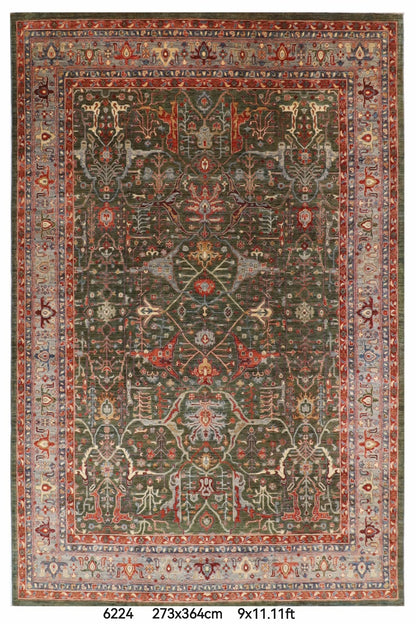273 x 364 cm | Bidjar Green Afghan Veg Dye Wool carpet