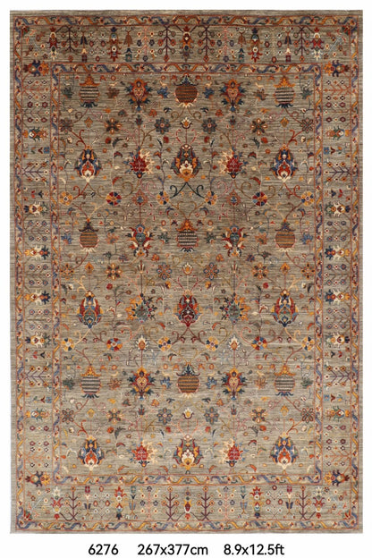 267 x 377 cm | Grey Afghan Veg Dye Wool carpet