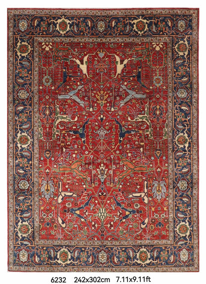 242 x 302 cm | Red Bidjar Afghan Veg Dye Wool carpet