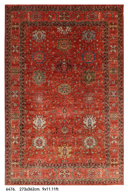245 × 301 سم | سجادة أفغانية بتصميم كايروس منسوجة يدوياً من صوف مصبوغ طبيعياً