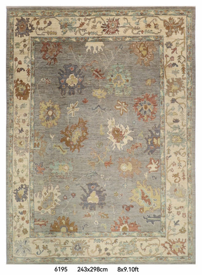 243 x 298 cm | Oushak Afghan Veg Dye Wool carpet