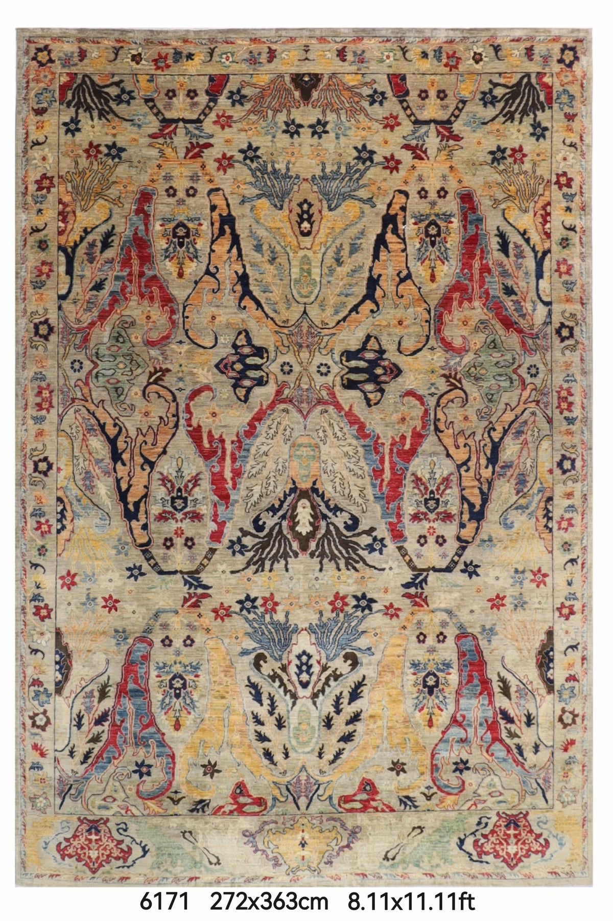 272 x 363 cm | Kawros Area Rug Afghan Hand Knotted Veg Dye Wool carpet