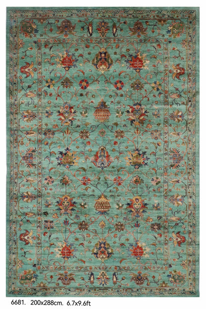 200 x 288 cm | Sultani Hand Knotted Wool Afghan Carpet