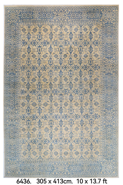 305 x 413 cm | Blue Mirage Hand Knotted Afghan Carpet
