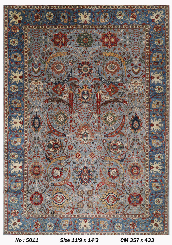 357 x 433 cm |  Bidjar Tribal large Area Rug Afghan Hand Knotted veg Dye Wool carpet