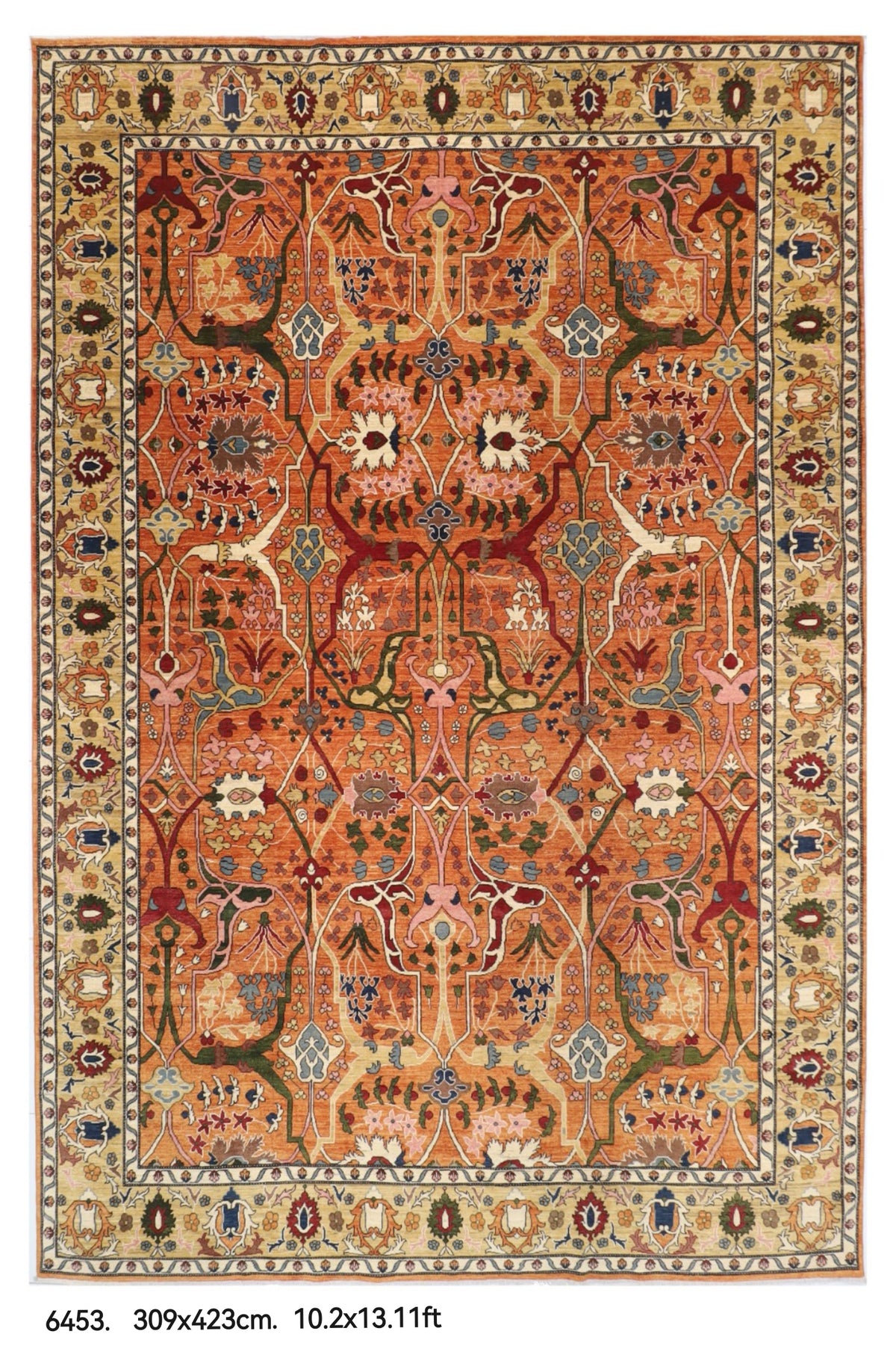 245 × 301 سم | سجادة أفغانية بتصميم كايروس منسوجة يدوياً من صوف مصبوغ طبيعياً