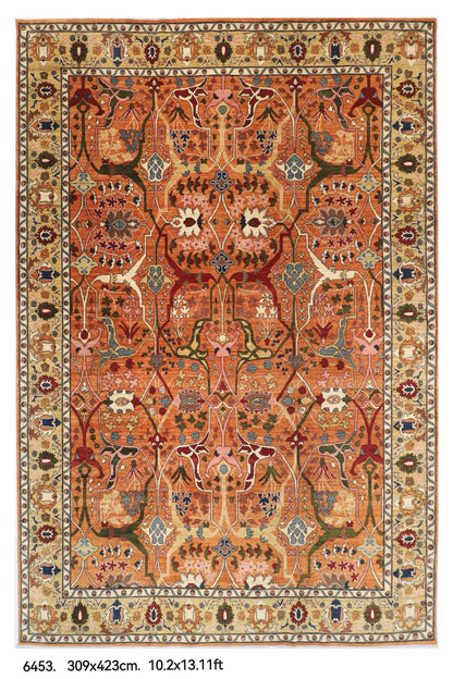 245 × 301 سم | سجادة أفغانية بتصميم كايروس منسوجة يدوياً من صوف مصبوغ طبيعياً