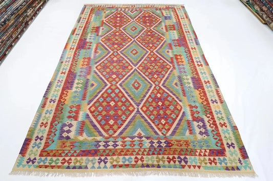 201 x 301 cm | Flat Weaved Afghan Tribal Hand Knotted Kilim
