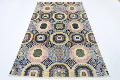 169 x246 cm | Mamluk Afghan Tribal Hand Knotted Veg Dye Wool Carpet