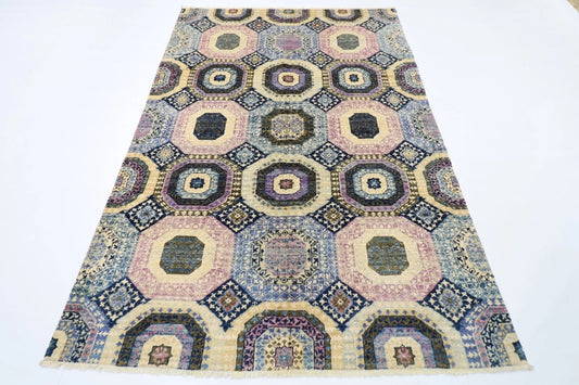 169 x246 cm | Mamluk Afghan Tribal Hand Knotted Veg Dye Wool Carpet