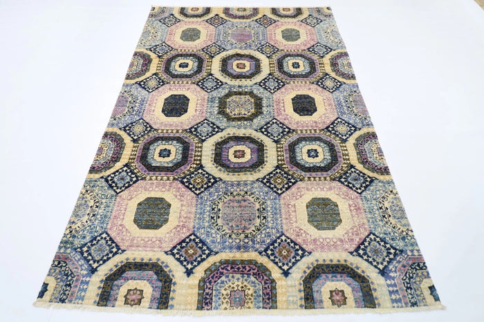 169 x246 cm | Mamluk Afghan Tribal Hand Knotted Veg Dye Wool Carpet