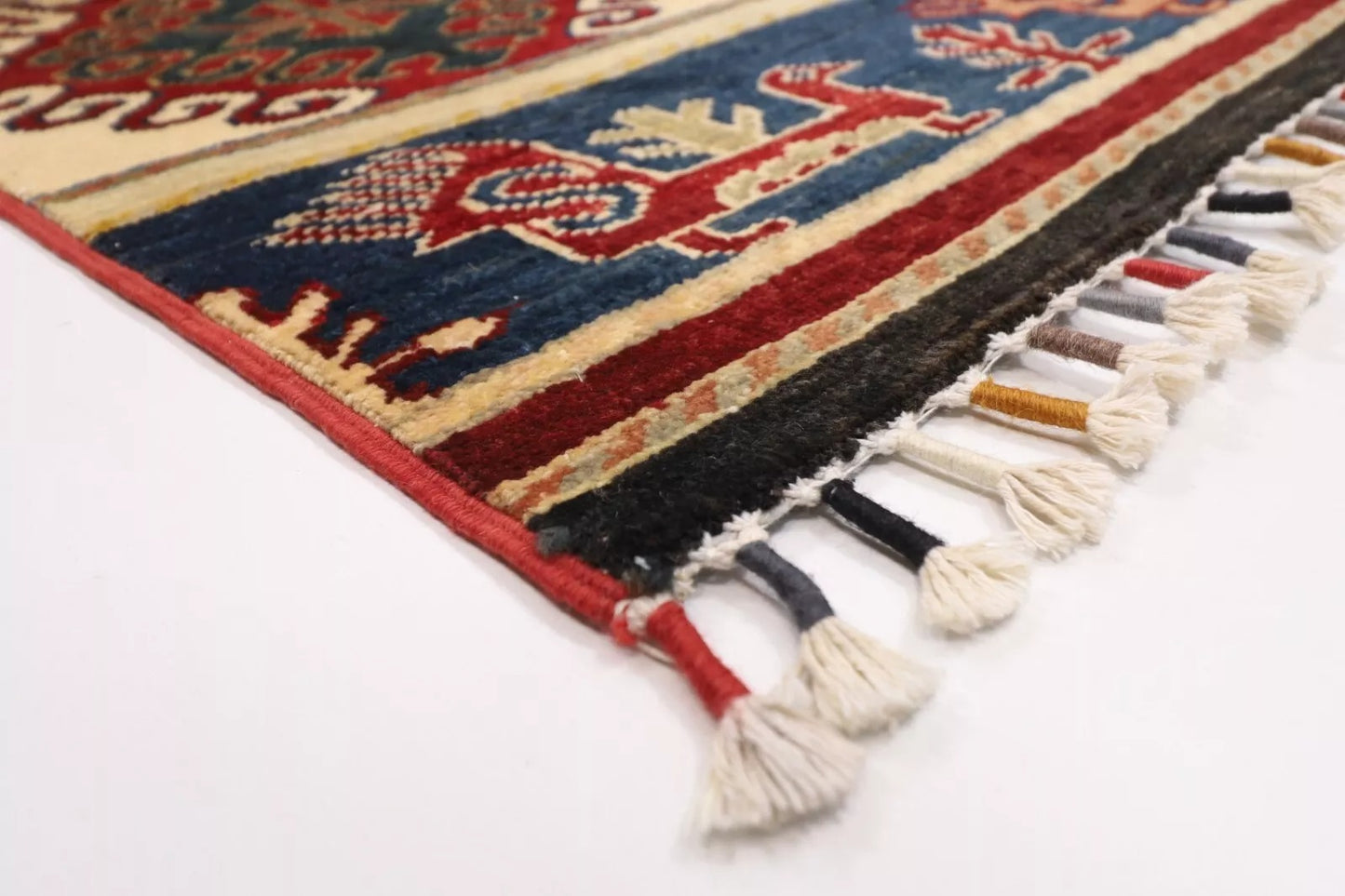 204 x 294 cm | Striped Afghan Tribal Hand Knotted Carpet