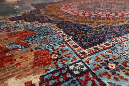 363 x 452 cm | Abstract Mamluk Afghan Tribal Hand Knotted Carpet
