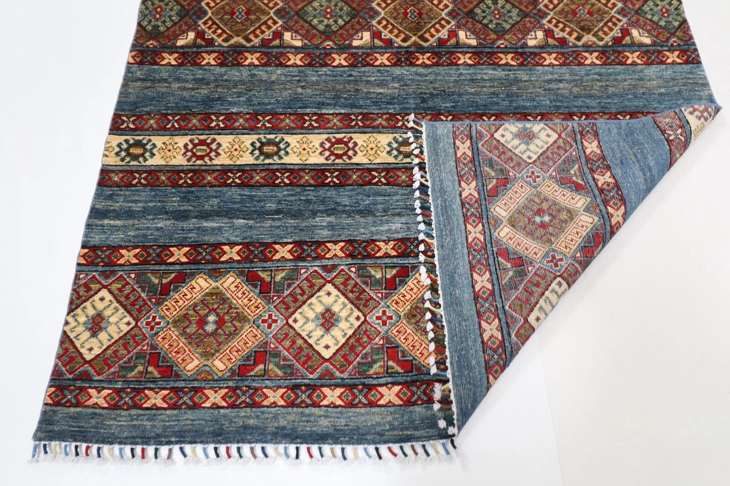 170 x 250 cm | Khorjun Afghan Tribal Hand Knotted Veg Dye Wool Carpet