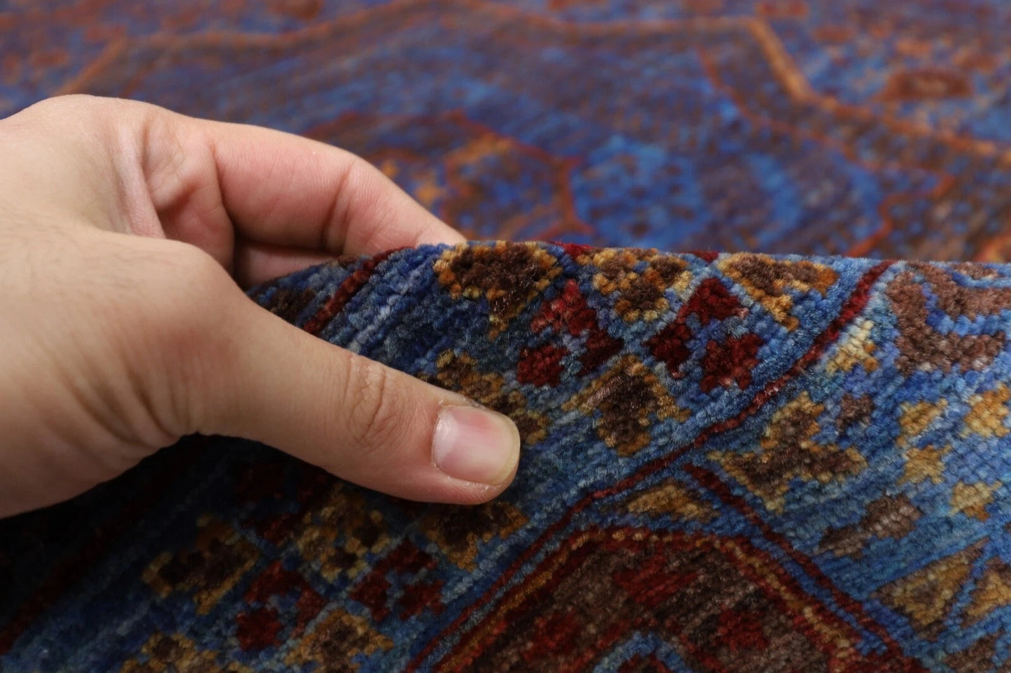 174 x 245 cm | Mamluk Afghan Tribal Hand Knotted Veg Dye Wool Carpet