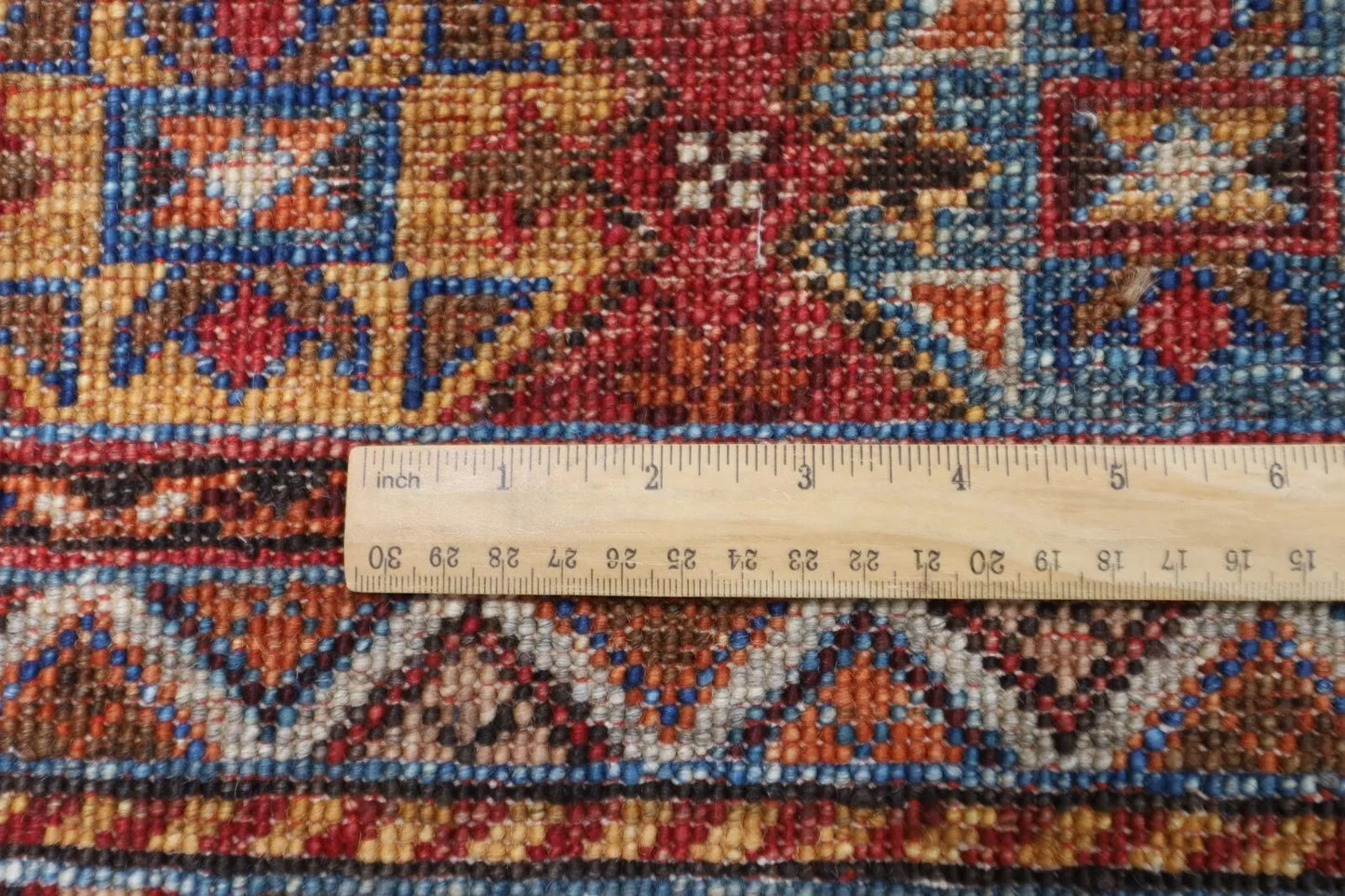 180 x 248 cm | Striped Afghan Tribal Hand Knotted Veg Dye Wool Carpet