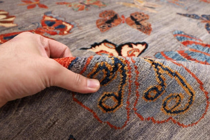 249 x 300 cm | Butterflies Afghan Tribal Hand Knotted Carpet