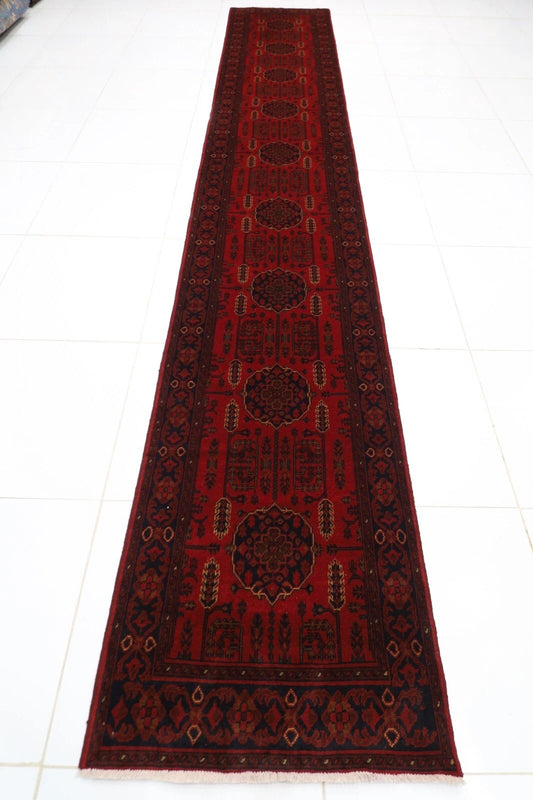 82 x 491 cm | Khal Mohammadi Afghan Tribal Hand Knotted Wool Runner