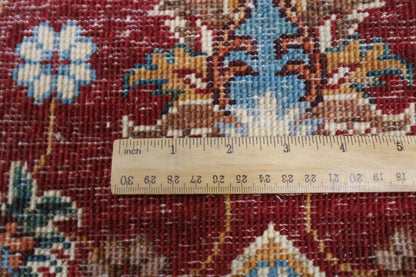 205 x 200 cm | Oriental Afghan Tribal Hand Knotted Wool Round Carpet