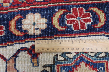 247 x 252 cm | Kazak Afghan Tribal Hand Knotted Wool Round Carpet