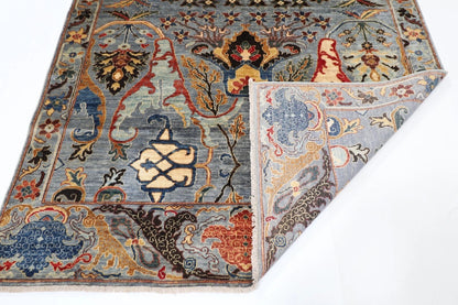 184 x 273 cm | Bidjar Gray Afghan Tribal Hand Knotted Veg Dye Wool carpet