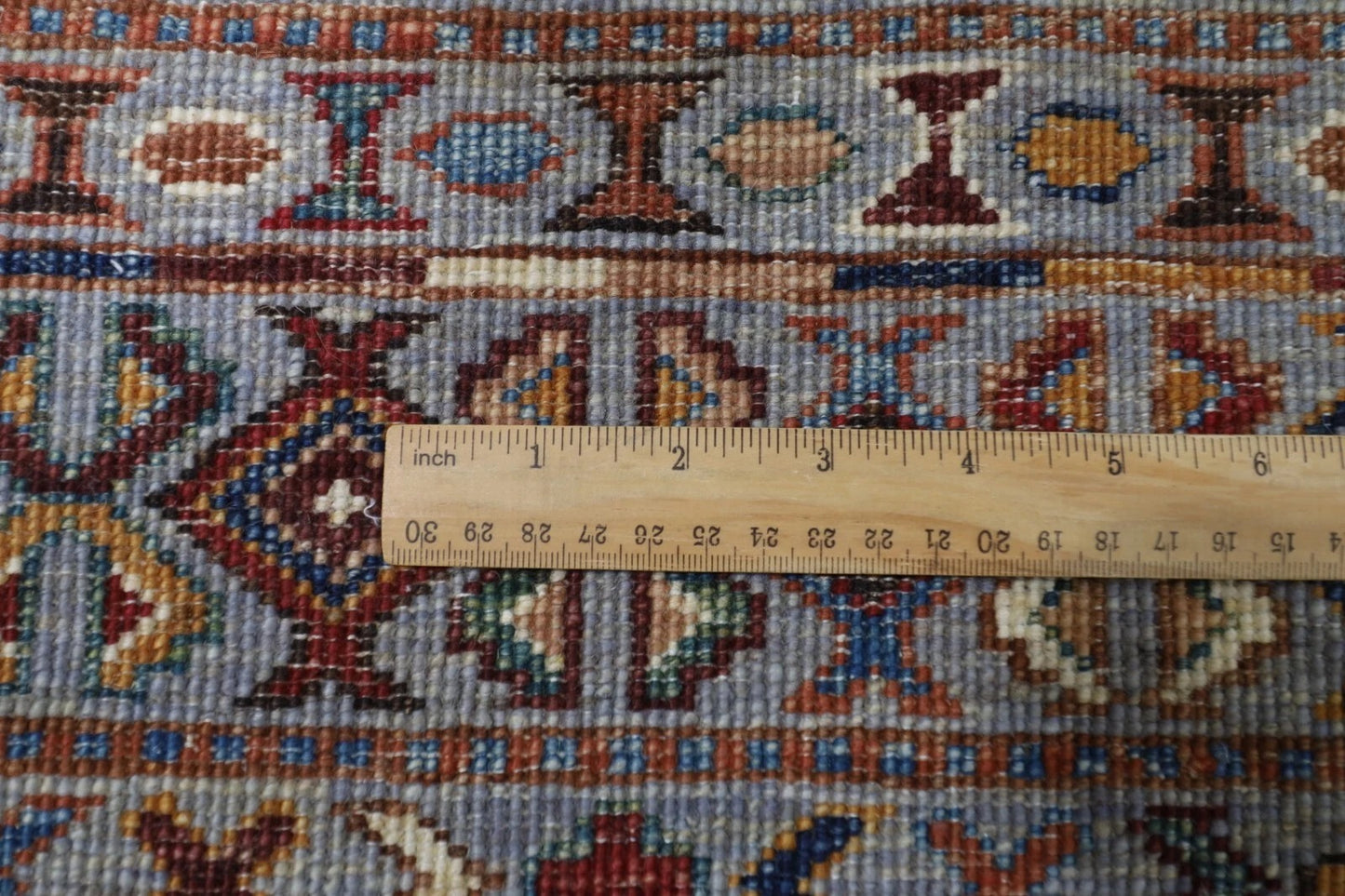 179 x 250 cm | Blueish Grey Afghan Tribal Hand Knotted Veg Dye Wool Carpet