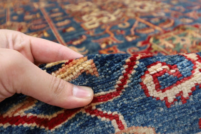 300 x 309 cm | Kazak Afghan Tribal Hand Knotted Wool Round Carpet