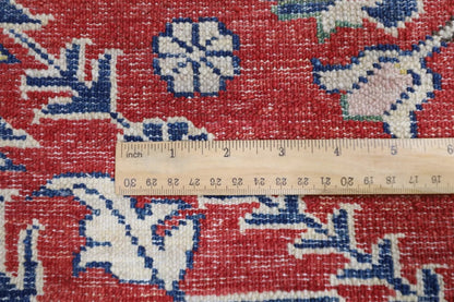 97 x 583 cm | Kazak Red Afghan Tribal Hand Knotted Wool Runner