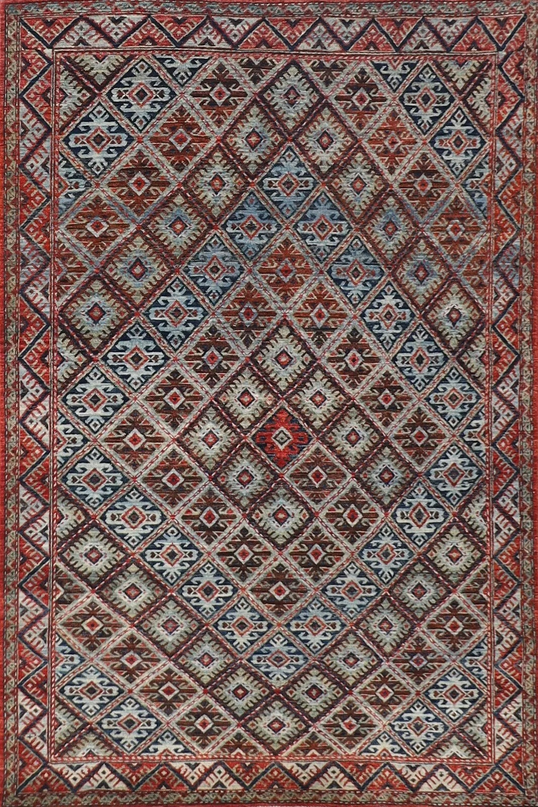 129 x 183 cm | Afghan Tribal Hand Knotted Veg Dye Wool carpet