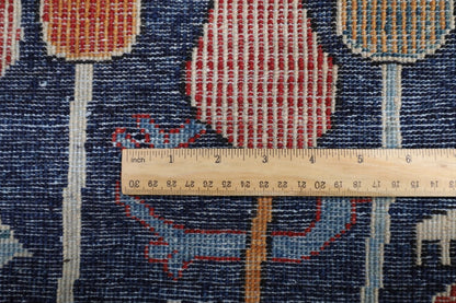 169 x 240 cm | Landscape Afghan Tribal Hand Knotted Veg Dye Wool Carpet