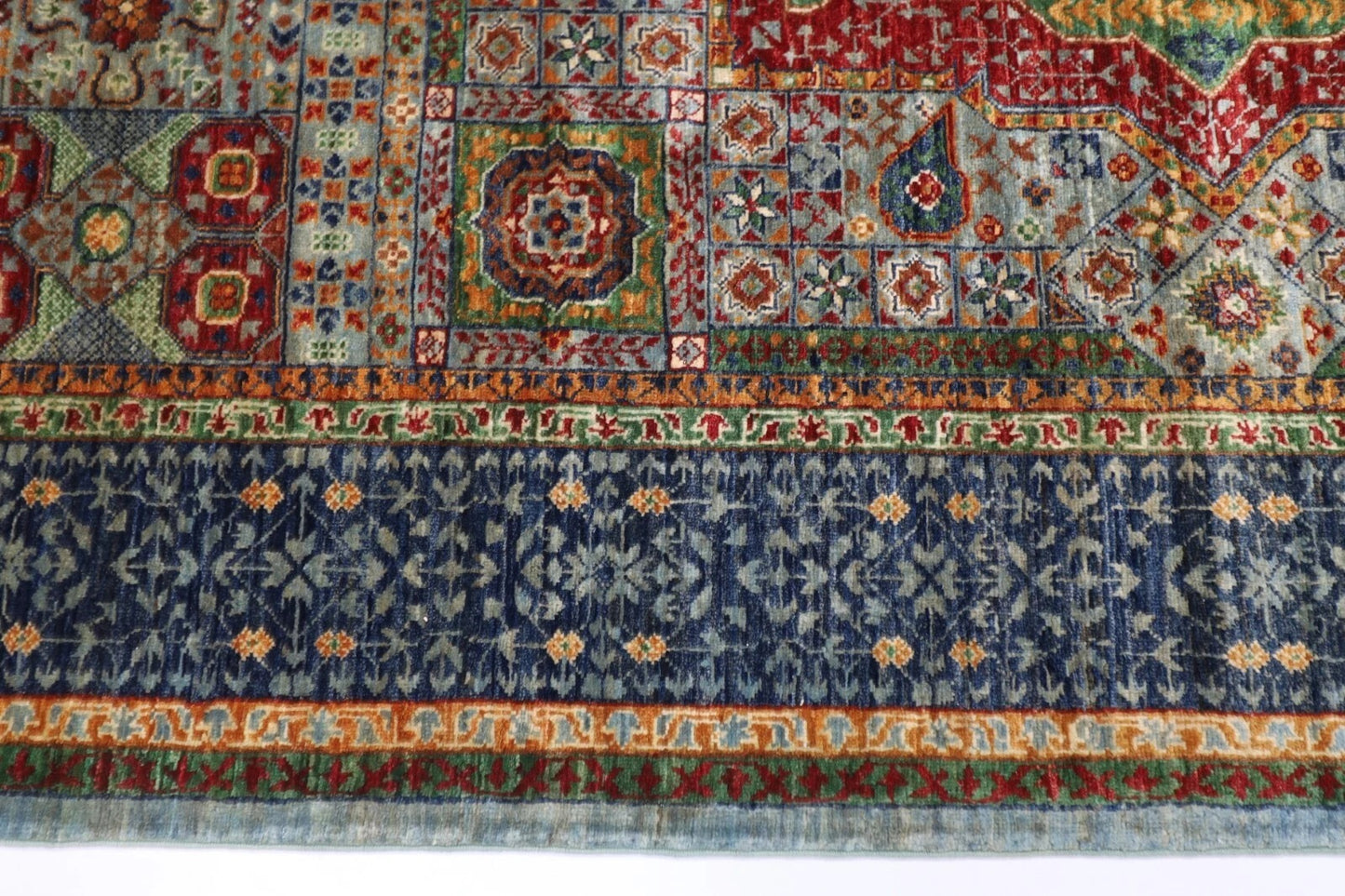 174 x 246 cm | Mamluk Afghan Tribal Hand Knotted Veg Dye Wool Carpet