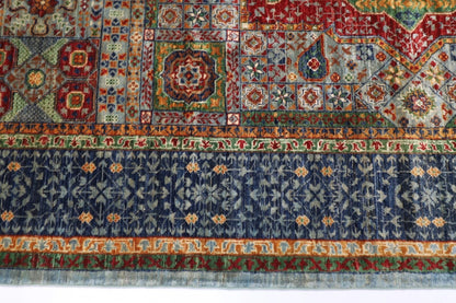 174 x 246 cm | Mamluk Afghan Tribal Hand Knotted Veg Dye Wool Carpet