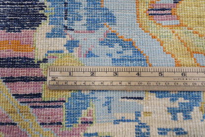 195 x 303 cm | Abstract Silk / Wool Afghan Tribal Hand Knotted Carpet