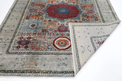 246 x 296 cm | Mamluk Afghan Tribal Hand Knotted Carpet