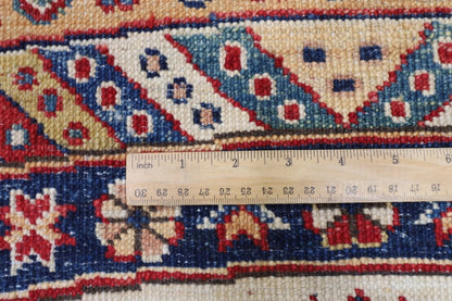 304 x 312 cm | Kazak Afghan Tribal Hand Knotted Wool Round Carpet
