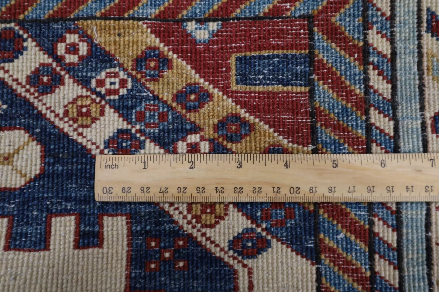 163 x 203 cm | Navy Afghan Tribal Hand Knotted Veg Dye Wool carpet