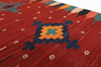 81 x 301 cm | Flat Weaved Kilim Afghan Tribal Hand Knotted Wool Runner
